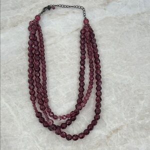 Elegant Purple Beaded Necklace